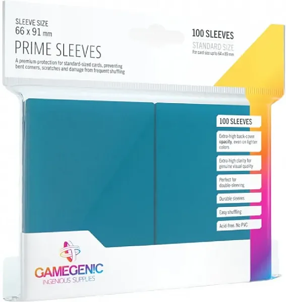 GAMEGENIC - STANDARD PRIME SLEEVES (100 SLEEVES) BLUE